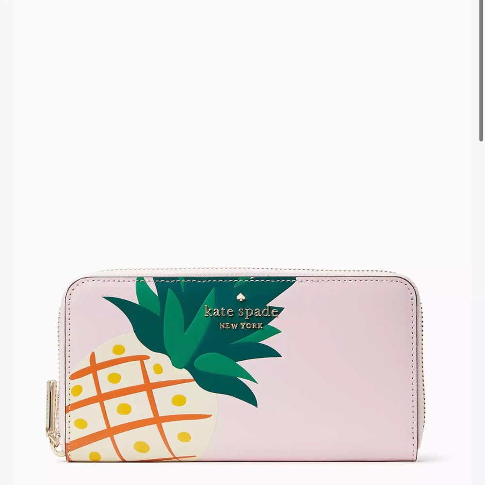 Kate Spade Pink Pineapple Long Wallet